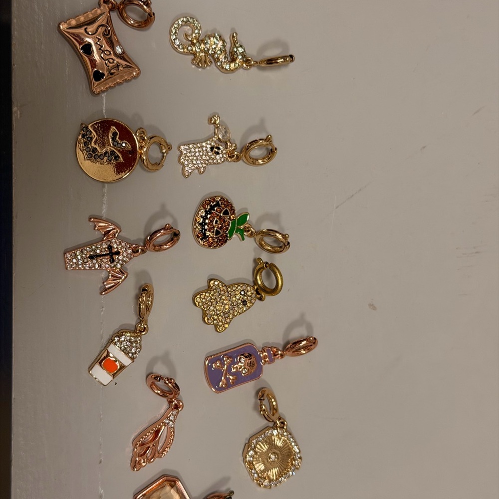 BOMB PARTY BAG OF 12 CHARMS!! Gold & Rose Gold Charm Bracelet Pendants